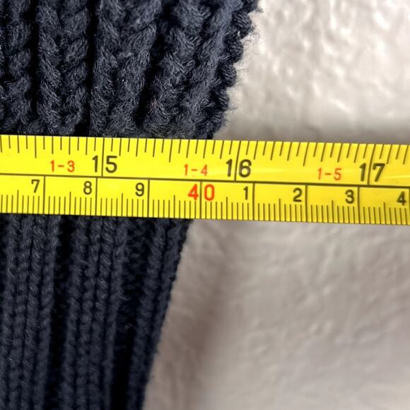 Cato Sz L Chunky Knit Sweater Vest Black Sleeveless Cardigan Double Breasted - Picture 11 of 12